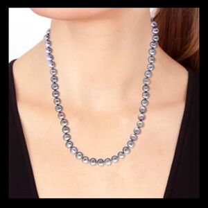 NWT *EFFY* Grey Cultured Freshwater Pearl (7 mm) 18" Statement Necklace